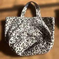 ヒョウ柄キャンバス　ミニトートバッグ グローバルワーク