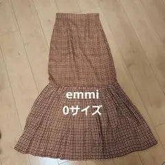 emmi チェック柄 フレアスカート サイズ0