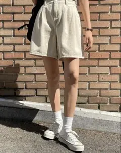 未使用＊ハイウエストデニムショートパンツ