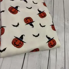 507 パンプキン ハロウィン ミニ裏毛ニット生地 170×50 仮装