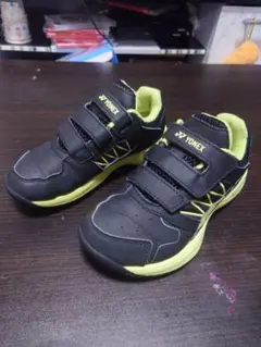 YONEX テニスシューズ 黒/黄 ベルクロ 20センチ