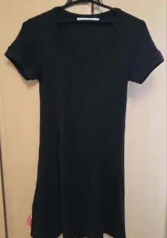 Calvin Klein Jeans ブラック 半袖ミニワンピース S