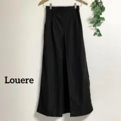 Louere＊黒 ボックスプリーツ ロングスカート ブラック