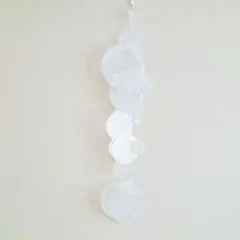 ホワイト 透明プラスチック 円形ガーランド バブル風 240センチ✕6枚セット