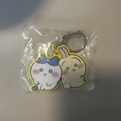 ハチワレ　うさぎ　ラバーキーホルダー