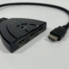 HDMI分配器 4K対応 3入力 黒