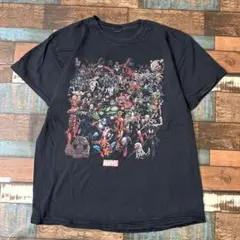 メンズ　古着　MARVEL マーベル　アメコミ　メンズ　半袖tシャツ　黒