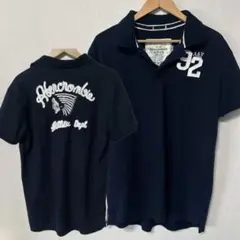 Abercrombie & Fitch ポロシャツ M ブラック　インディアン
