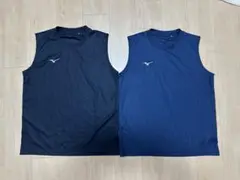 ミズノ　ノースリーブシャツ　黒と紺