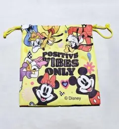 Disney キャラクター巾着 ポジティブバイブス　美品