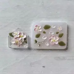 ☆新品登場☆シリコンモールド　桜　葉っぱ　花　デコレーション　装飾　トレカ