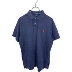 POLO ポロラルフローレン　メンズ　ネイビー　半袖　ポロシャツ　トップス　L