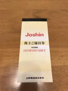 上新電機(Joshin) 株主優待券 5000円分 2023年3月31日まで
