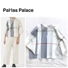 極美品＊パラスパレス 2024 秋間道 格子柄ドルマンシャツ 日本製 チェック