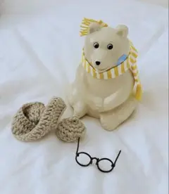 白くま貯金箱　マフラー付き Polar Bear Money Box