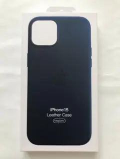 未使用純正品iPhone 15 レザーケース ブルー ❸