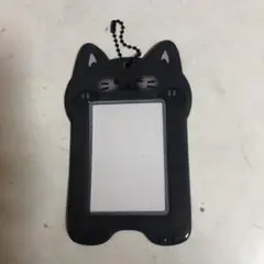 猫型パスケース 黒 黒猫 クロネコ トレカケース カードケース
