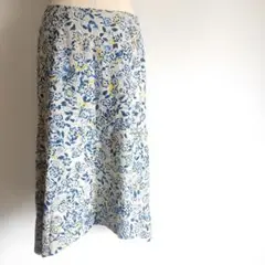 45r 花柄スカート インディゴ染 サイズ1
