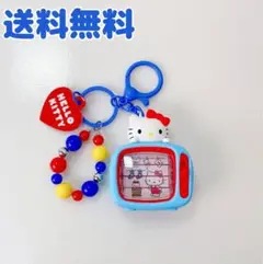 【新品】キティー　サンリオ　kitty じゃらじゃらキーホルダー　韓国　ブルー