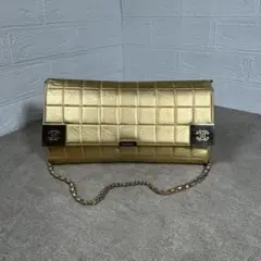 CHANEL シャネル チョコバー チェーン バッグ ココマーク ゴールド