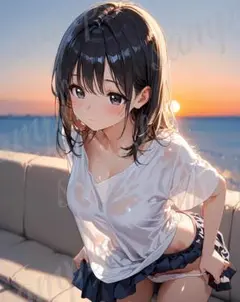 b304 美少女 かわいい イラスト 下着 コスプレ セクシー A4ポスター