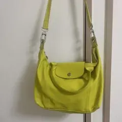 LONGCHAMP イエロー ショルダーバッグ