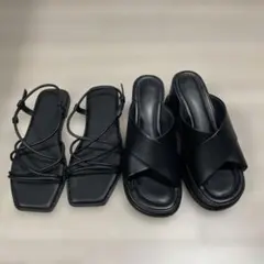 UNIQLO C ユニクロ ブラック サンダル 美品