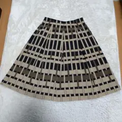 昭和レトロ アベイル SIMPLE BEAUTY 格子模様 プリーツスカート