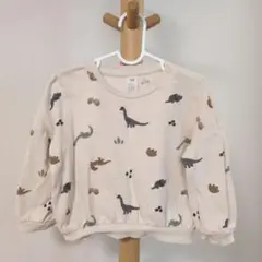 ★H&M 恐竜柄★裏起毛トレーナー (EUR92cm)