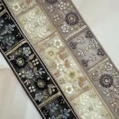 114.インド刺繍 50cm×3本セット