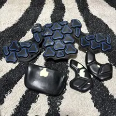 アメリカンフットボール ヘルメットパッド ブラック/ブルー