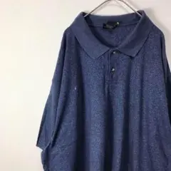 USA古着 cambridge オーバーサイズ ポロシャツ ネイビー