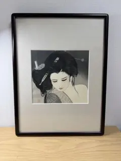 【証明書・箱付き】瀧秀水　木版画　浮世絵　美人画　想い　限定品　日本画　伝統美術 証明書・箱付き】瀧秀水 木版画 浮世絵 美人画 想い 限定品 日本