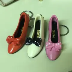 PARIS ミニ靴型キーホルダー 3点セット 昭和レトロ　当時物　レア　希少品