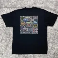 ☆【United Athle】L 黒 Tシャツ バックプリント カジュアル