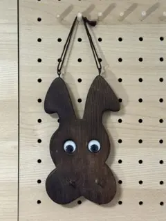 うさぎ　木製　壁掛けフック