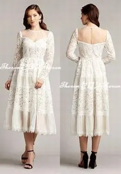 新品 TADASHI SHOJI タダシ ショージ 長袖ワンピース ドレス