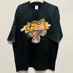 虎 ピンクパンサー ケミカルウォッシュ リプリント Tシャツ 半袖 メンズ 新品