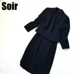 【美品】東京ソワール soir セットアップ 9号 ジャケット シャツ スカート