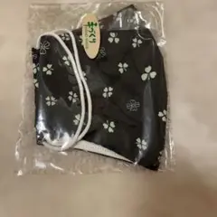 ハンドメイド 花柄マスク 黒