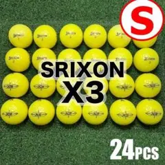 【S64】SRIXON X3 黄 ロストボール 24球