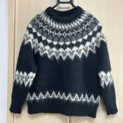 BATONER ノルディック　ニット　モヘヤ　黒　1