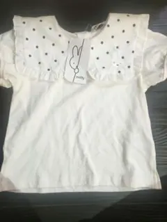 【新品未使用】miffy ドット柄フリルTシャツ　90㎝