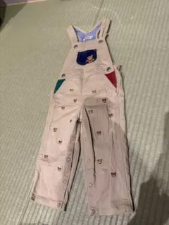 ミキハウス ベージュオーバーオール M