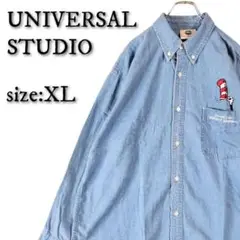 ユニバーサルスタジオ アイルランドオブアドベンチャー 長袖デニムシャツ XL