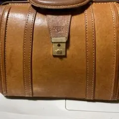 ブルーノコンティ ハンドバッグ ドクターズバッグ レザー ブラウン 型押しロゴ ブルーノコンティ ボストンバッグ ドクターズバッグ レザー