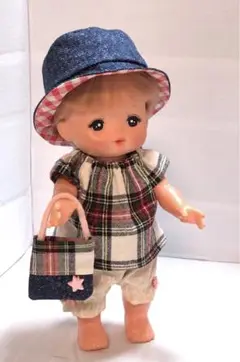 メルちゃん服上下セット　帽子