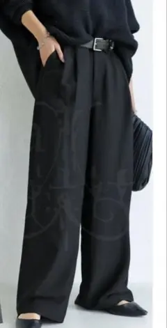 アンティカ　ワイドパンツ　ブラック