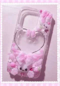 【現品】♥スマホケース♥ iPhone15Pro 平成女児いちごみるく