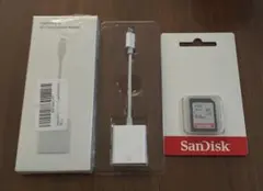 SDカードとSDカードリーダーSanDisk ultra64GB